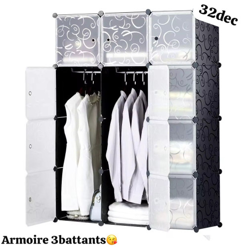Armoire Etagère Modulable - 12 Cubes